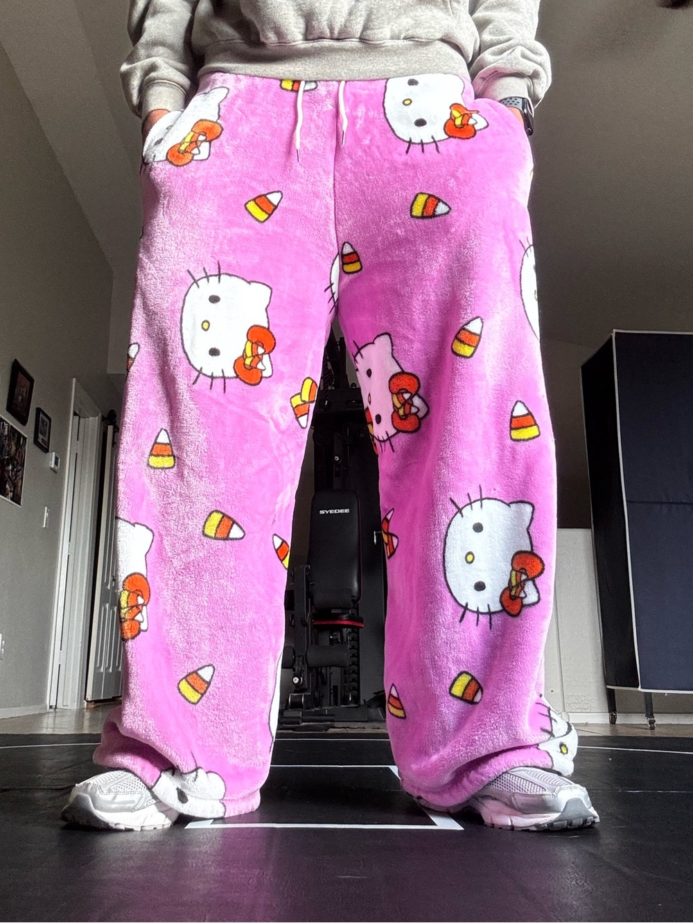 Custom made hello kitty baggy sweatpants/pajama pants